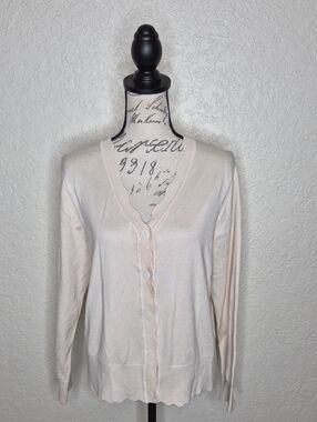 Grecerelle Button Front Cardigan Cream Size M